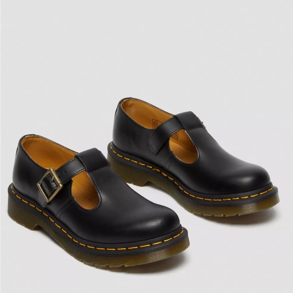 Dr. Martens leather Polley T-Bar Mary Jane black US size 7 Eu 38 UK 5 black